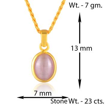 Brass gold chrysoberyll cats eye pendant 4