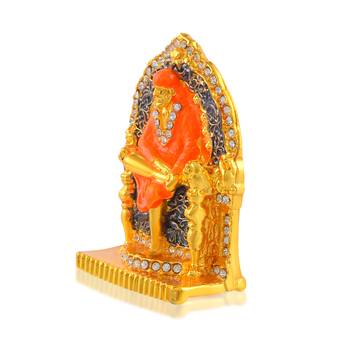 Brass gold shirdi sai baba stand idol figurine spiritual 3