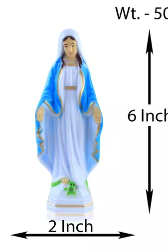 Resin mother mary stand idol figurine christian spiritual