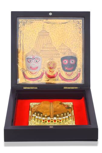 Gold plated jagannath gift box