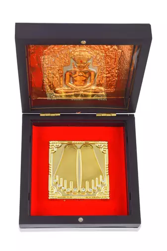 Gold plated jai jinendra gift box