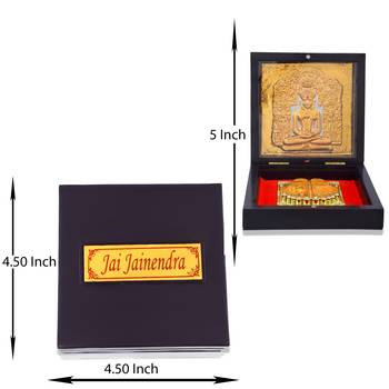 Gold plated jai jinendra gift box 3