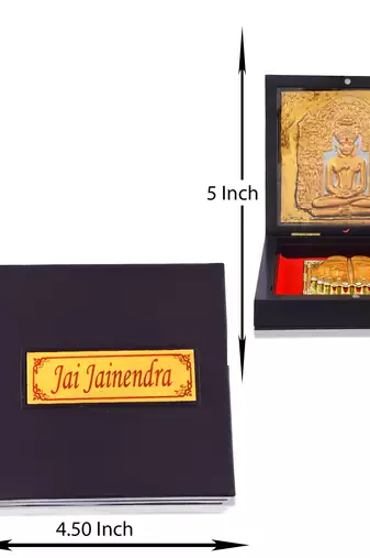 Gold plated jai jinendra gift box