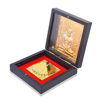 Gold plated jai jinendra gift box 4