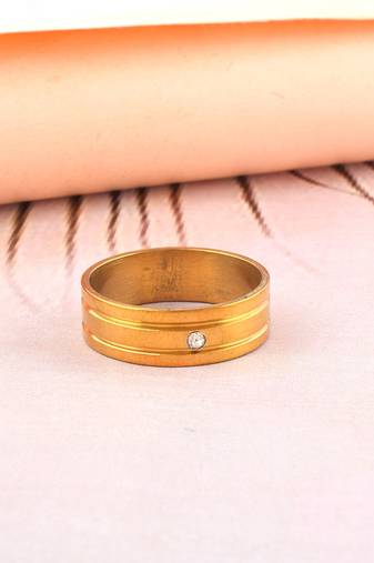 Brass gold plated lan diamond moissanite finger band for men women