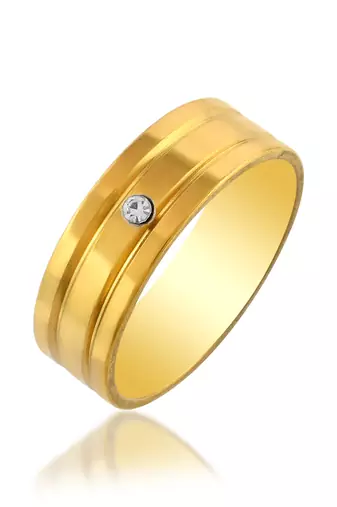 Brass gold plated lan diamond moissanite finger band for men women