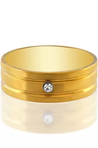 Brass gold plated lan diamond moissanite finger band for men women