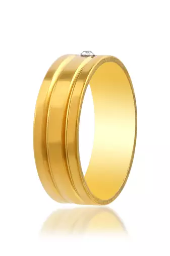 Brass gold plated lan diamond moissanite finger band for men women