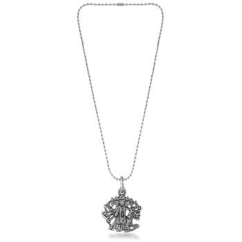 Brass antique silver panchmukhi hanuman bajrang bali pendant 3