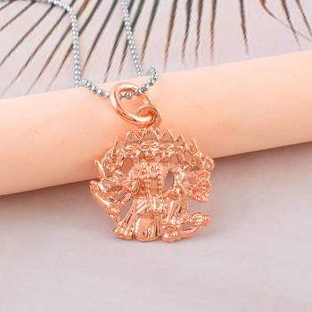 Brass pure copper panchmukhi hanuman bajrang bali pendant 1