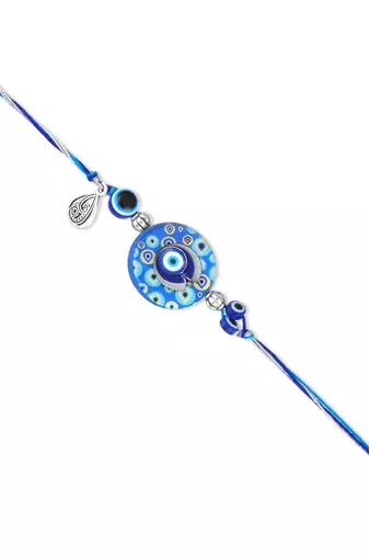 Rakhi for bhaiya bhabhi- evil eye rakhi set (pack of 2)