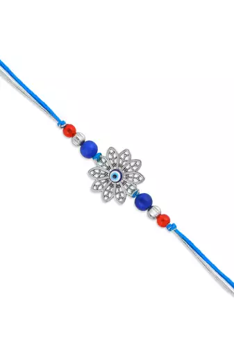 Rakhi for bhaiya bhabhi- evil eye rakhi set (pack of 2)