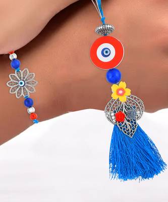 Rakhi for bhaiya bhabhi- evil eye rakhi set (pack of 2) 5