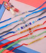 Traditional handmade 8 rakhi combo for family for rakshabandhan