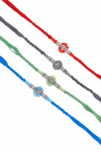 Traditional handmade 8 rakhi combo for family for rakshabandhan