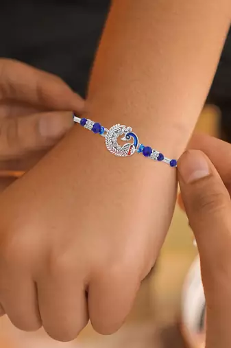 Traditional handmade rakhi for bhai bhabhi and child for rakshabandhan (pack of 3)