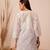 Hand embroidered white cotton lucknowi chikankari short kurti