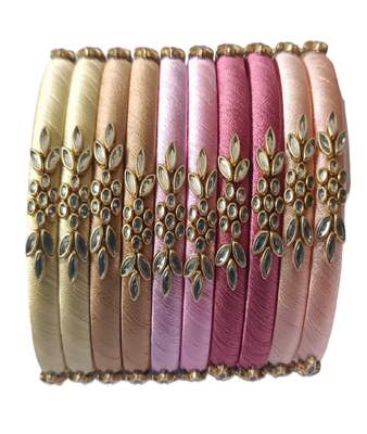 Light multicolor silk thread bangle for festival, wedding and parties 1