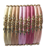 Light multicolor silk thread bangle for festival, wedding and parties