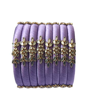 Levender colour silk thread bangle for festival, wedding and any other occasion 1