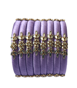 Levender colour silk thread bangle for festival, wedding and any other occasion