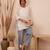 Hand embroidered white cotton lucknowi chikankari short kurti