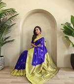 violet Soft art silk saree with coin weaving design