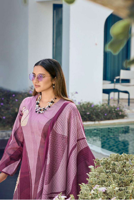Pink printed Art Silk Kurta Set 4