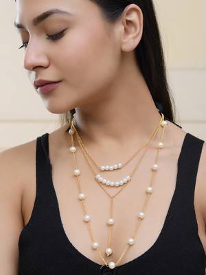 Brass gold-plated handcrafted necklace 1