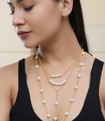 Brass gold-plated handcrafted necklace