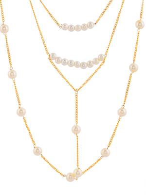 Brass gold-plated handcrafted necklace 3