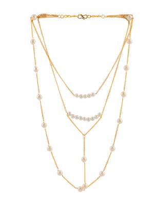 Brass gold-plated handcrafted necklace 4