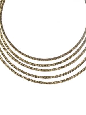 Brass textured gold-plated necklace 3