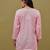 Hand embroidered pink cotton lucknowi chikankari kurti