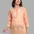 Hand embroidered crayola peach cotton lucknowi chikankari short kurti