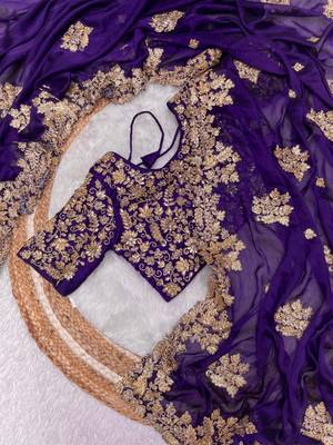 Blue Rangoli silk blend Embroidered saree With Blouse 5