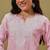 Hand embroidered pink cotton lucknowi chikankari kurti