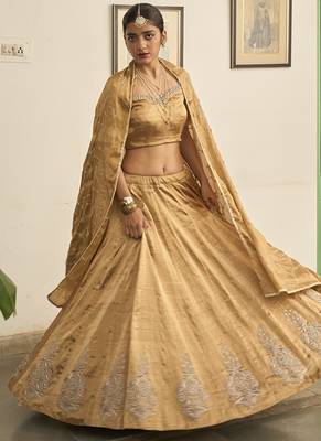 GOLD embroidered TISSUE Lehenga 1