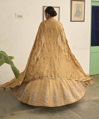 GOLD embroidered TISSUE Lehenga 5