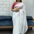 White Gold Crush Fabric Women Saree And Blouse