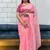 pink Fancy Two Tone Saree With Blouse Set