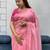 pink Fancy Two Tone Saree With Blouse Set