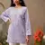 Hand embroidered mauve cotton lucknowi chikankari short kurti