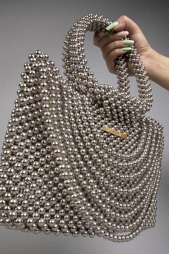 Silver cystal handag