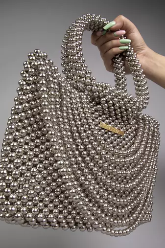 Silver cystal handag