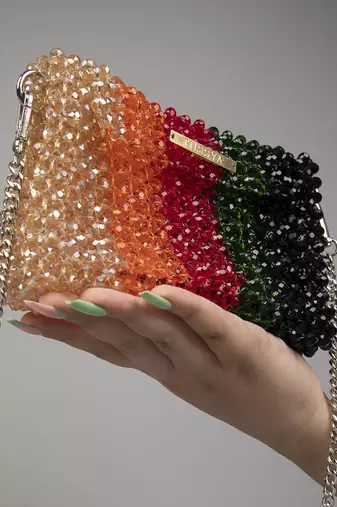 Multi-color cystal handag