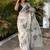white soft organza saree With Blouse Set 