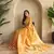 Yellow silk blend zari banarasi weaving saree with Blouse