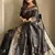 Black silk blend zari banarasi weaving saree with Blouse