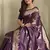 Purple silk blend zari banarasi weaving saree with Blouse